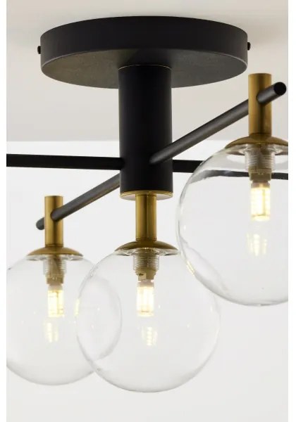 Jupiter 2035 - Felületre szerelhető csillár FIGARO 5xG9/10W/230V fekete/arany/bézs/átlátszó