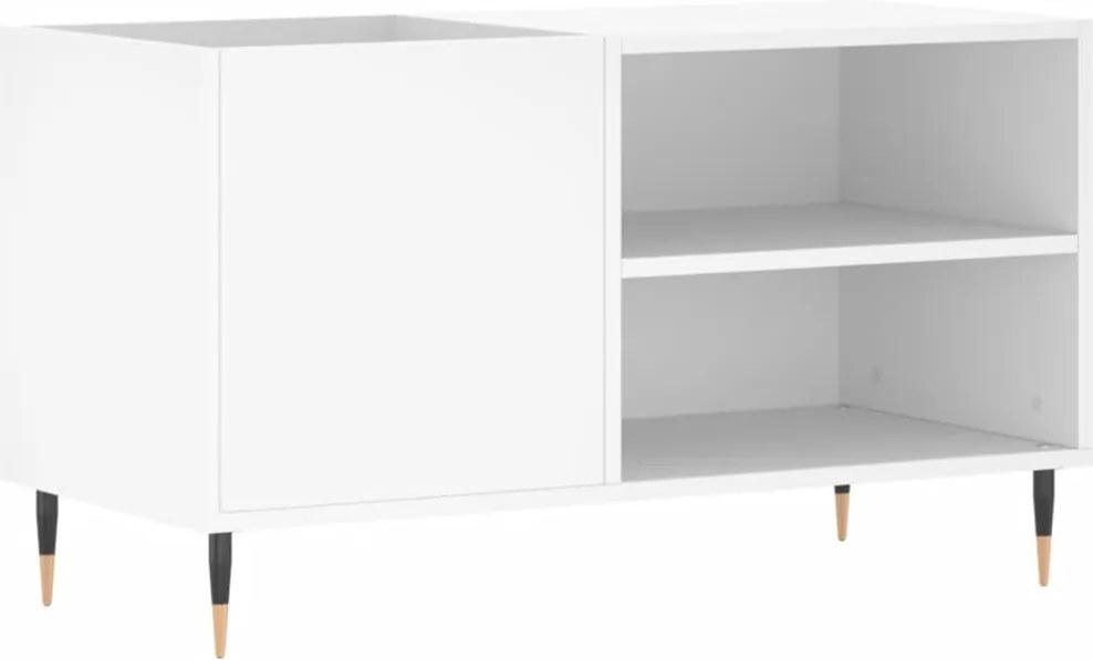 vidaXL fehér szerelt fa hanglemezszekrény 85x38x48 cm