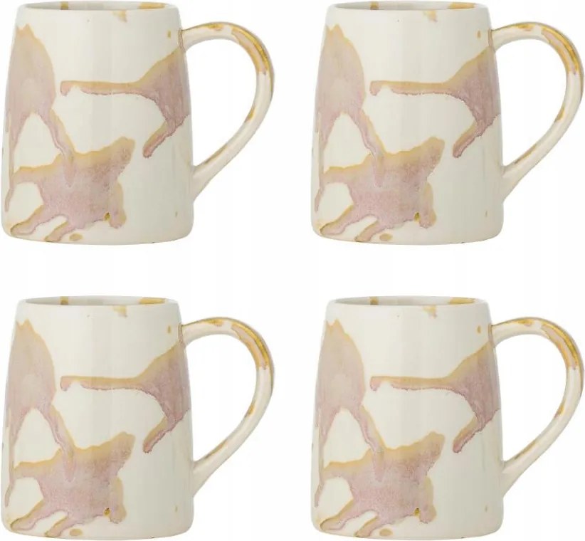 Bloomingville Winnie Bögre 370 ml 4 db-os bögre szett Rózsaszín