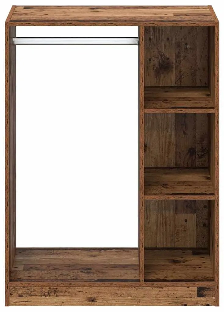 Ruhásszekrény polcokkal Régi fa 77 x 48 x 102 cm Faanyag