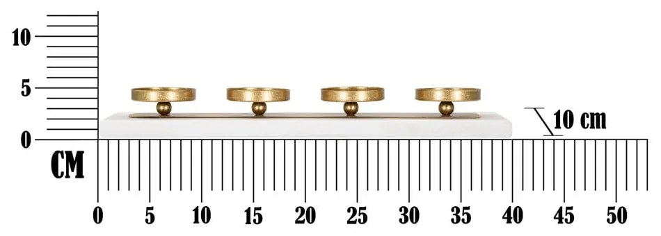 Aranyszínű-fehér gyertyatartó - Mauro Ferretti