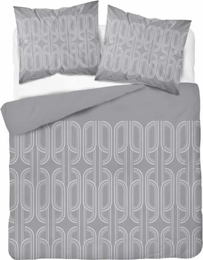 Flanel ágyneműhuzat 220x200 Hamuszürke dísz