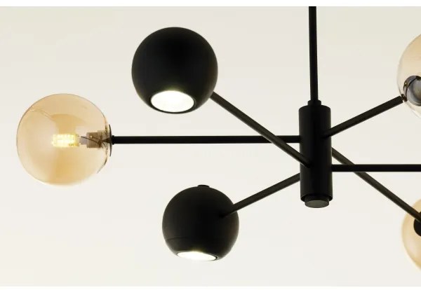 Jupiter 1993 - Csillár rúdon MOKA 3xGU10/10W/230V + 3xG9/10W/230V fekete/bézs