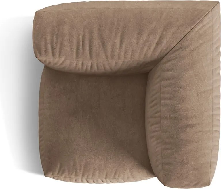 Világosbarna bársony kanapé modul (variálható sarok) Martina – Micadoni