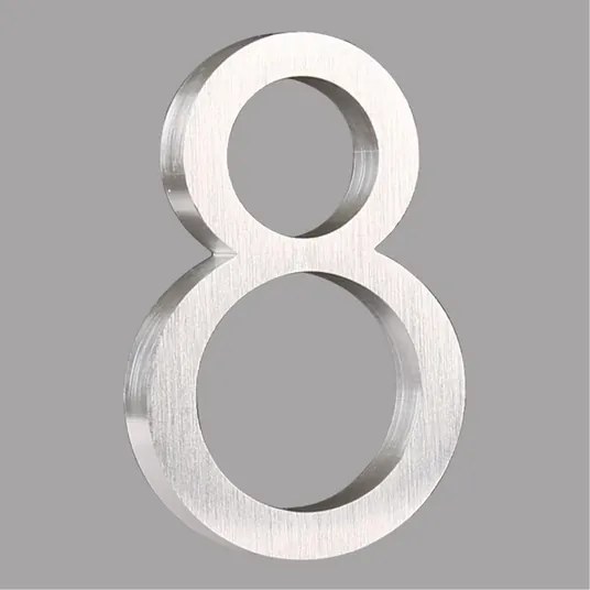 Számjegy épületre 8 szín ezüst magasság 10cm