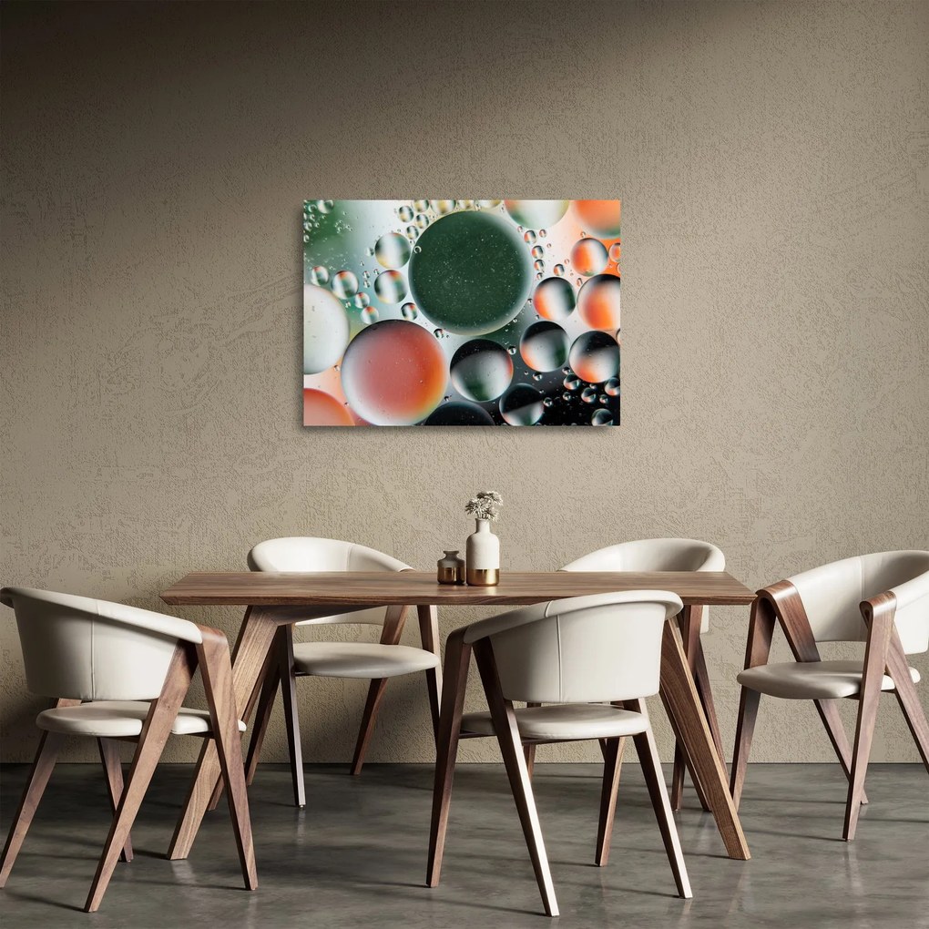 Absztrakt kép - buborékok (üvegen) (70x50 cm)