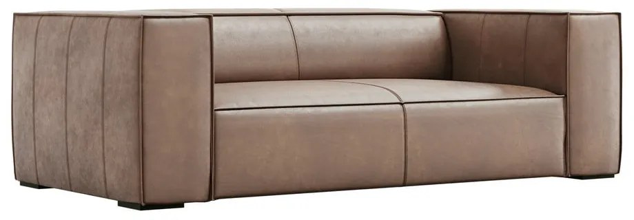 Világosbarna bőr kanapé 212 cm Madame – Windsor & Co Sofas