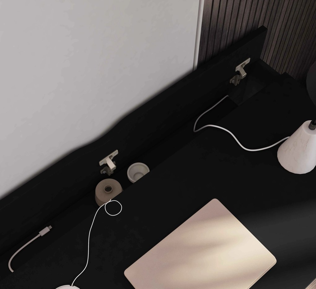 AKCIÓ Íróasztal NEVY 120x60 cm, fekete II. osztály