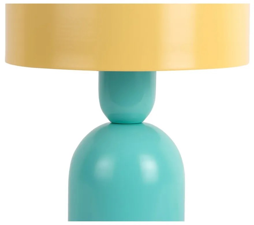 Sárga-türkiz asztali lámpa (magasság 24 cm) Double Funky – Leitmotiv