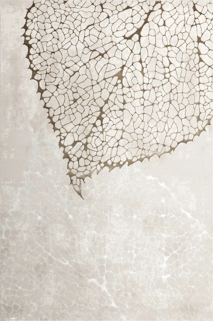 Szőnyeg Bézs Krém Barna Fényes Puha Sűrű Levelek A Nappaliba Factor 160x230 cm