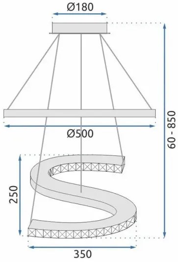 MORETTI MO6392 SWIRL Modern Led Függesztett Lámpa LED IP20