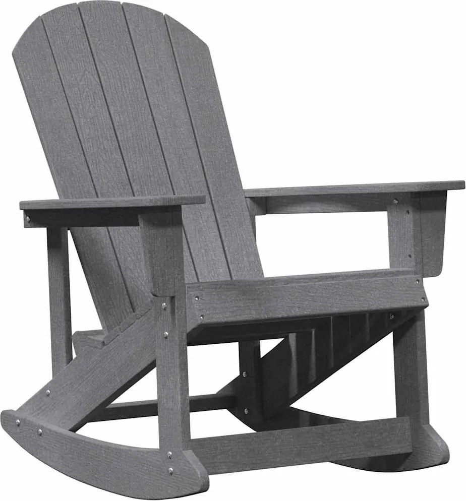 vidaXL Adirondack hintaszék Világosszürke 92 x 73,5 x 92 cm HDPE