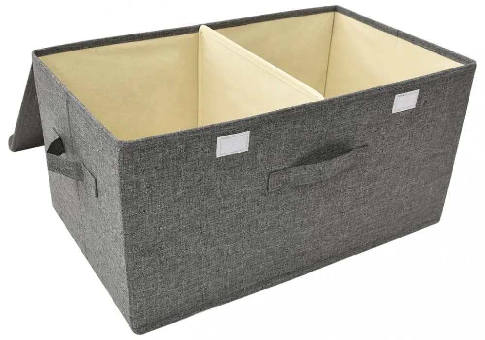 2 db antracitszürke szövet tárolódoboz 50 x 30 x 25 cm