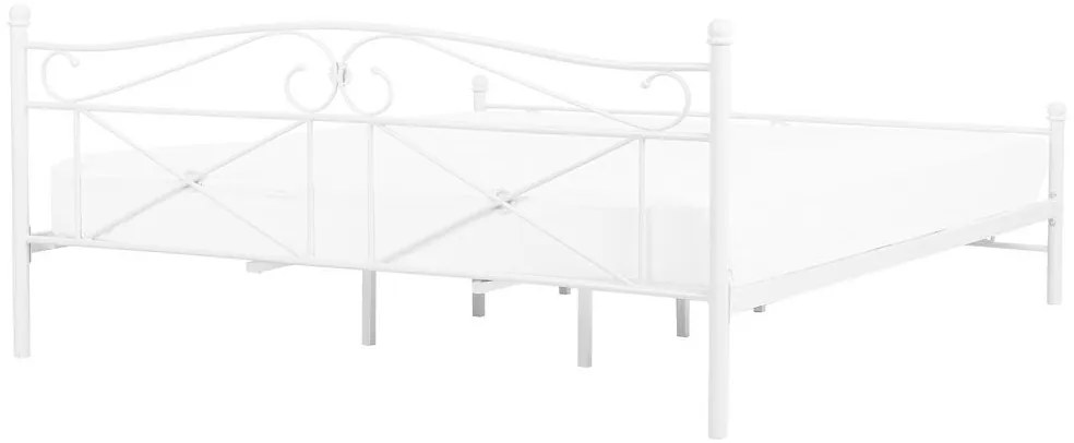 Franciaágy 140 cm RANDEZ (fém) (fehér). 1018569