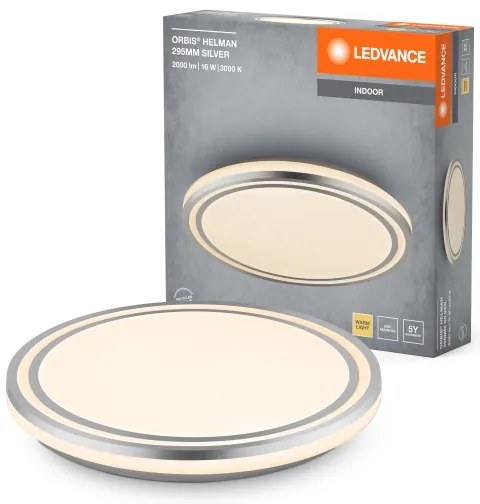 Ledvance - LED Mennyezeti lámpa ORBIS HELMAN LED/16W/230V átm. 29,5 cm ezüst