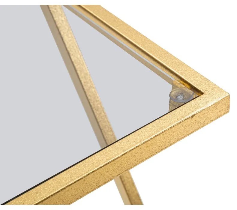 Tárolóasztal szett üveg asztallappal, 2 db-os 40x40 cm Zet – Mauro Ferretti