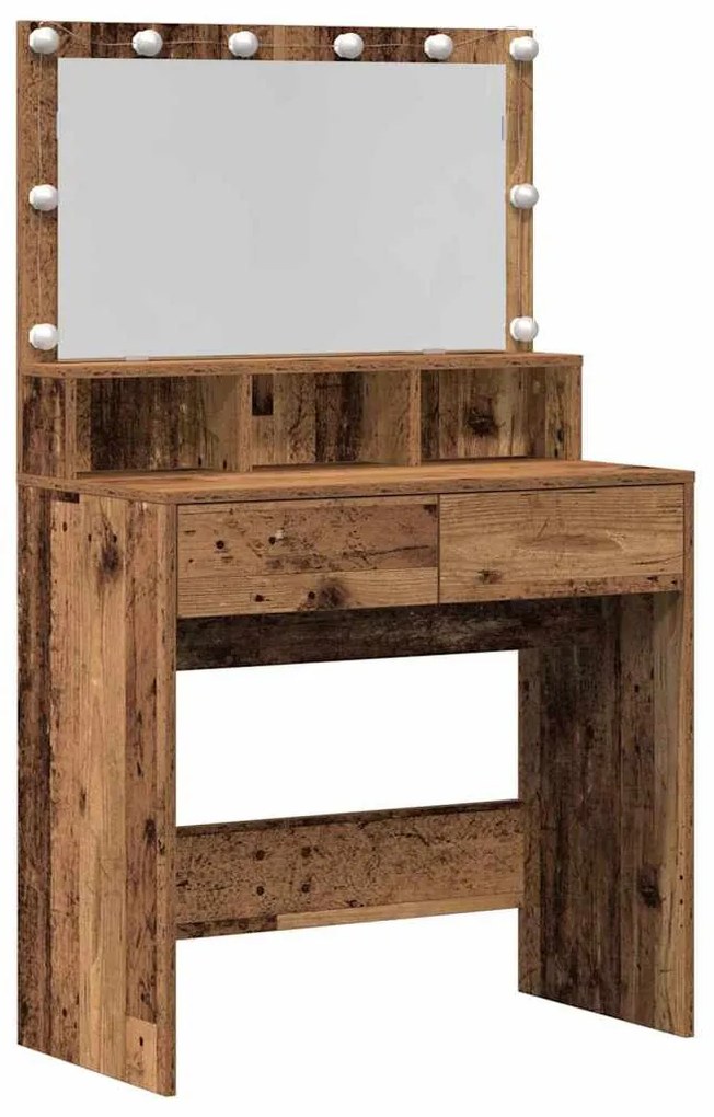 Öltözködőasztal fiókkal Régi fa 80 x 41 x 134,5 cm Faanyag