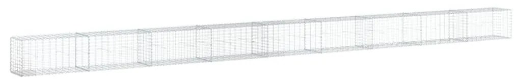 horganyzott vas gabion kosár fedéllel 900 x 50 x 50 cm