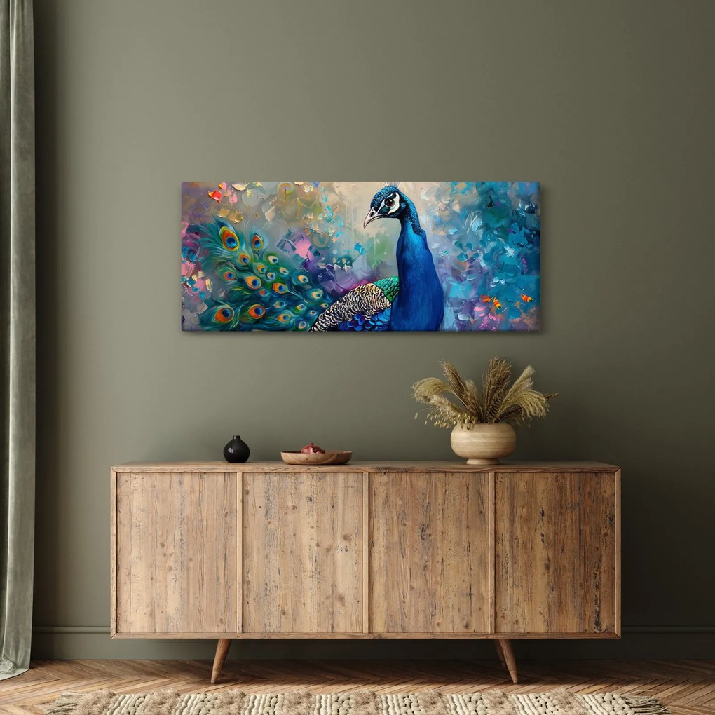 Kép - Festmény egy páva (120x50 cm)