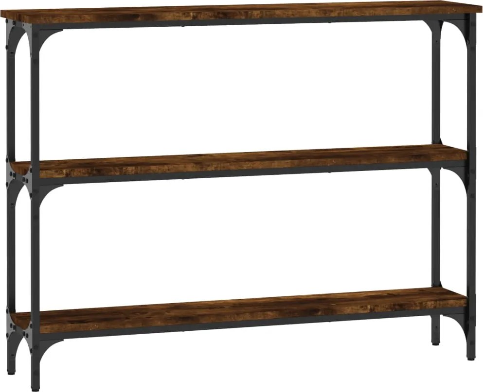 vidaXL füstös tölgy színű szerelt fa tálalóasztal 100x22,5x75 cm