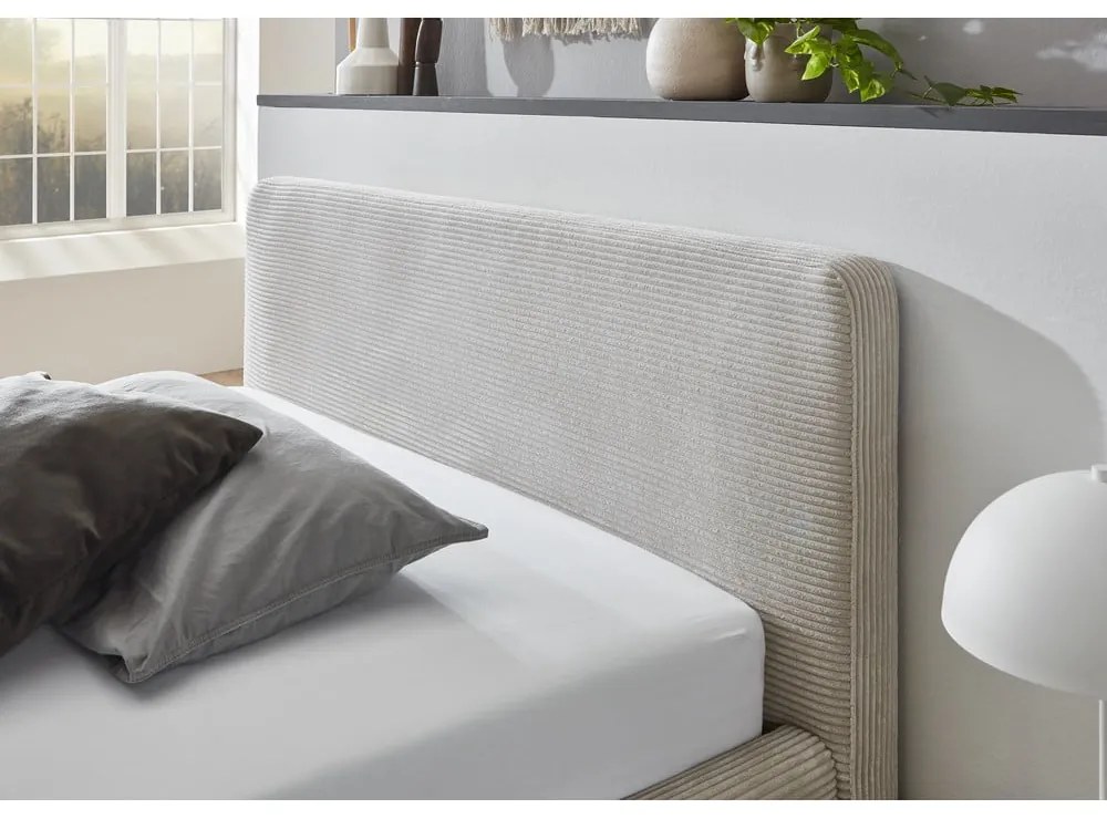 Bézs kárpitozott egyszemélyes ágy ágyrács nélkül 120x200 cm Mattis – Meise Möbel