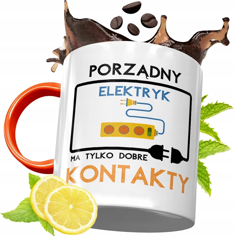 Narancssárga Bögre Villanyszerelőnek Tökéletes Ajándék fényképes nyomtatással