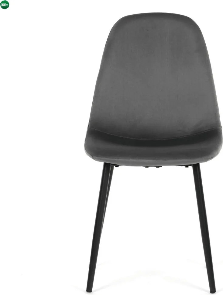 Jídelní židle, šedá, sametová látka, CT-V2971 GREY4