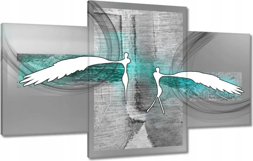 Vászonkép 100x60 Angyalok a hálószobába Türkiz