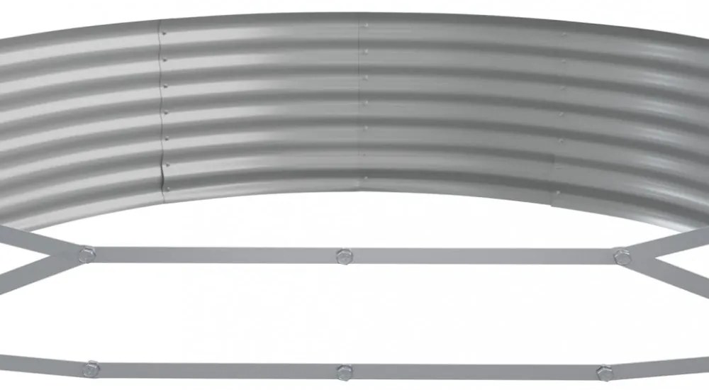 ezüstszínű horganyzott acél kerti magaságyás 450x140x36 cm