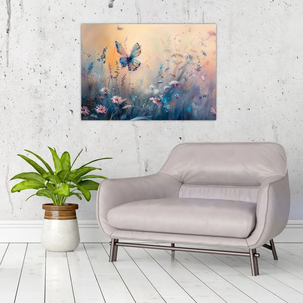 Kép - Rét pillangóval II (70x50 cm)