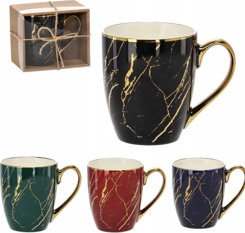 Porcelán Bögre 340ML Márvány MIX Tea Kávé Ajándék