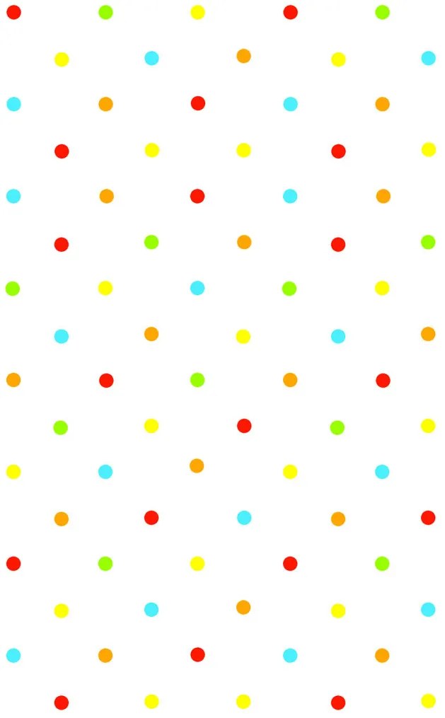 Színes Pastel Dots papír asztalterítő 120x180 cm