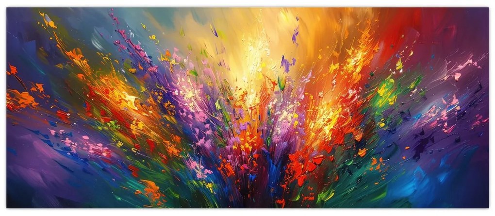 Kép - A virágok absztrakciója (120x50 cm)