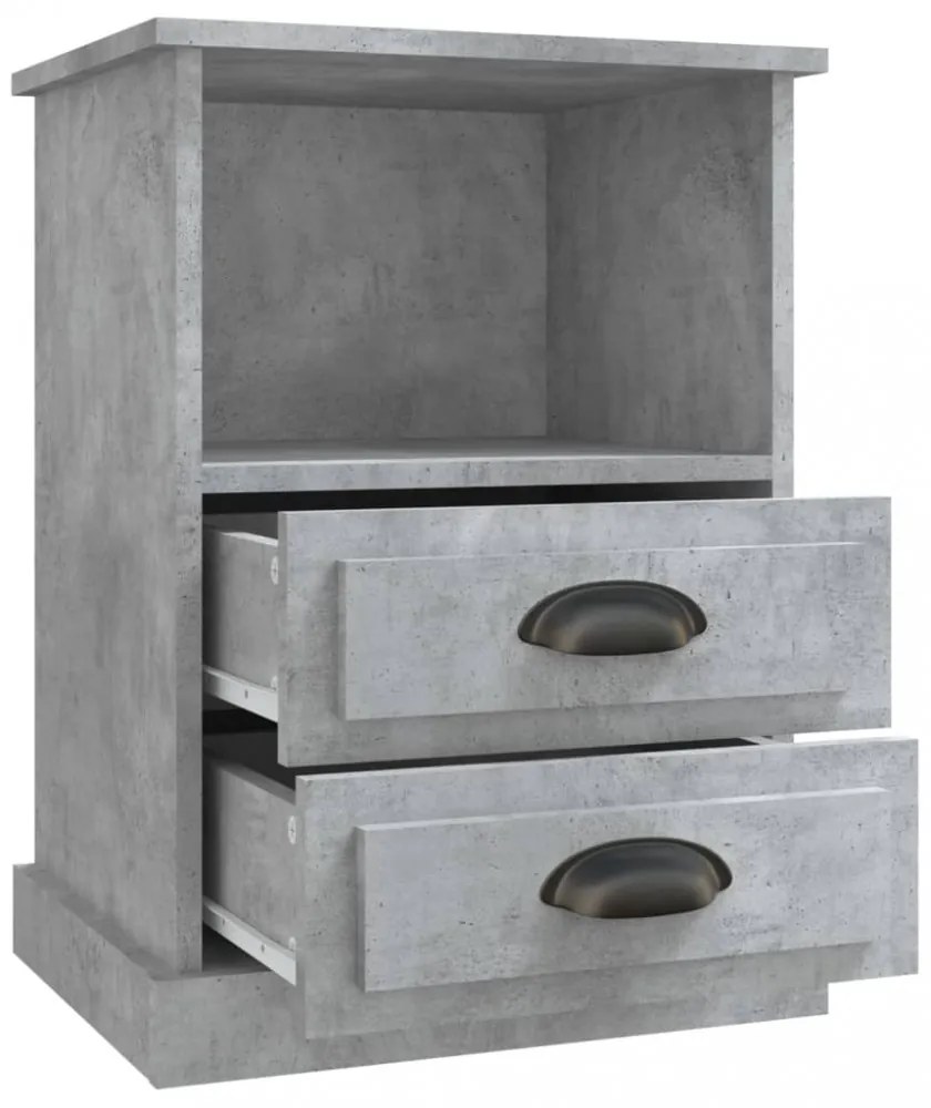 betonszürke éjjeliszekrény 43 x 36 x 60 cm