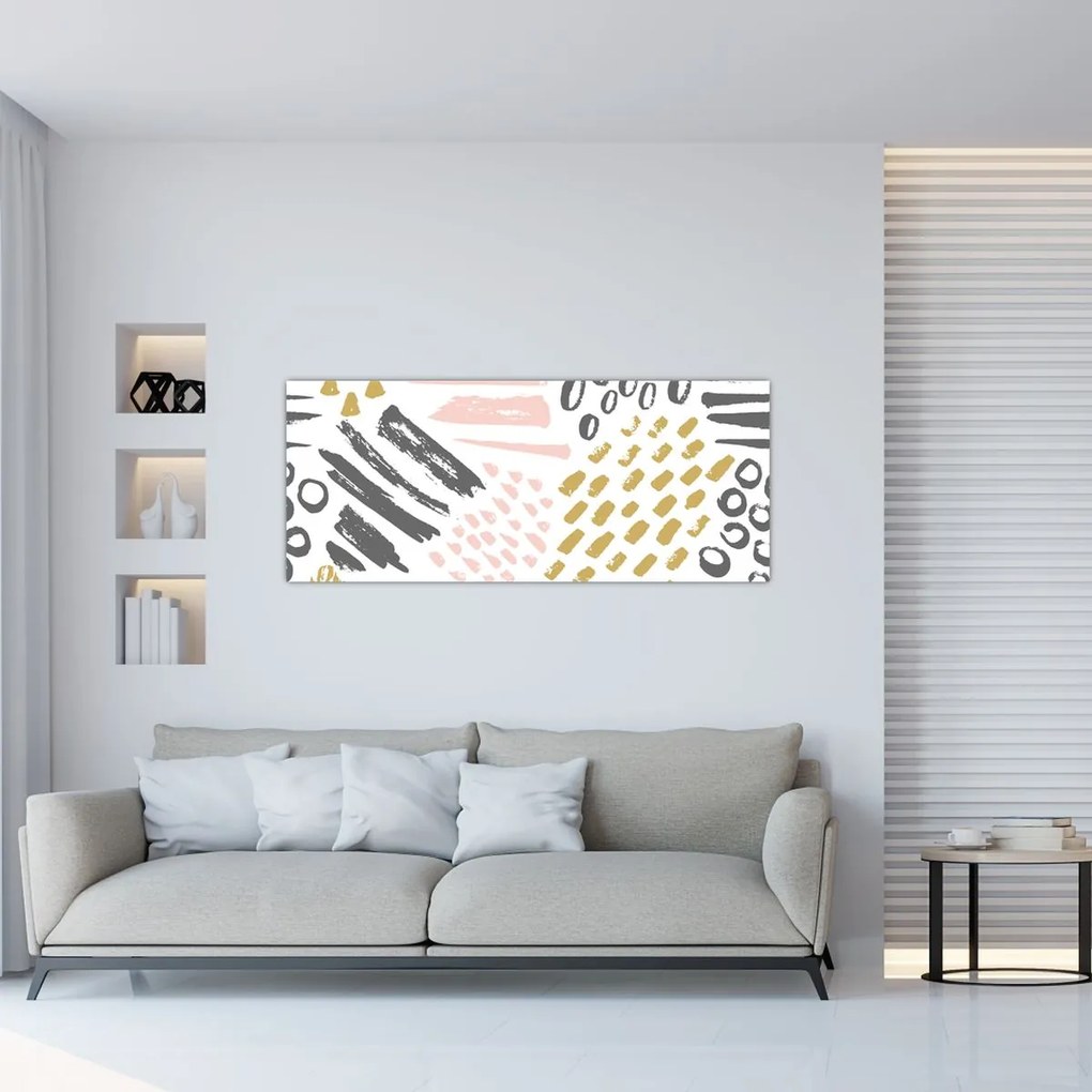 Kép - Absztrakt stroke-ok (120x50 cm)