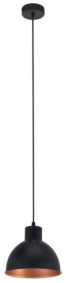 Fekete-bronzszínű függőlámpa fém búrával ø 21 cm TRURO 1 – EGLO