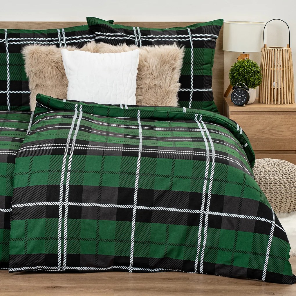 4Home Green Classic pamut párnahuzat, 140 x 220 cm, 70 x 90 cm, 140 x 220 cm, 70 x 90 cm