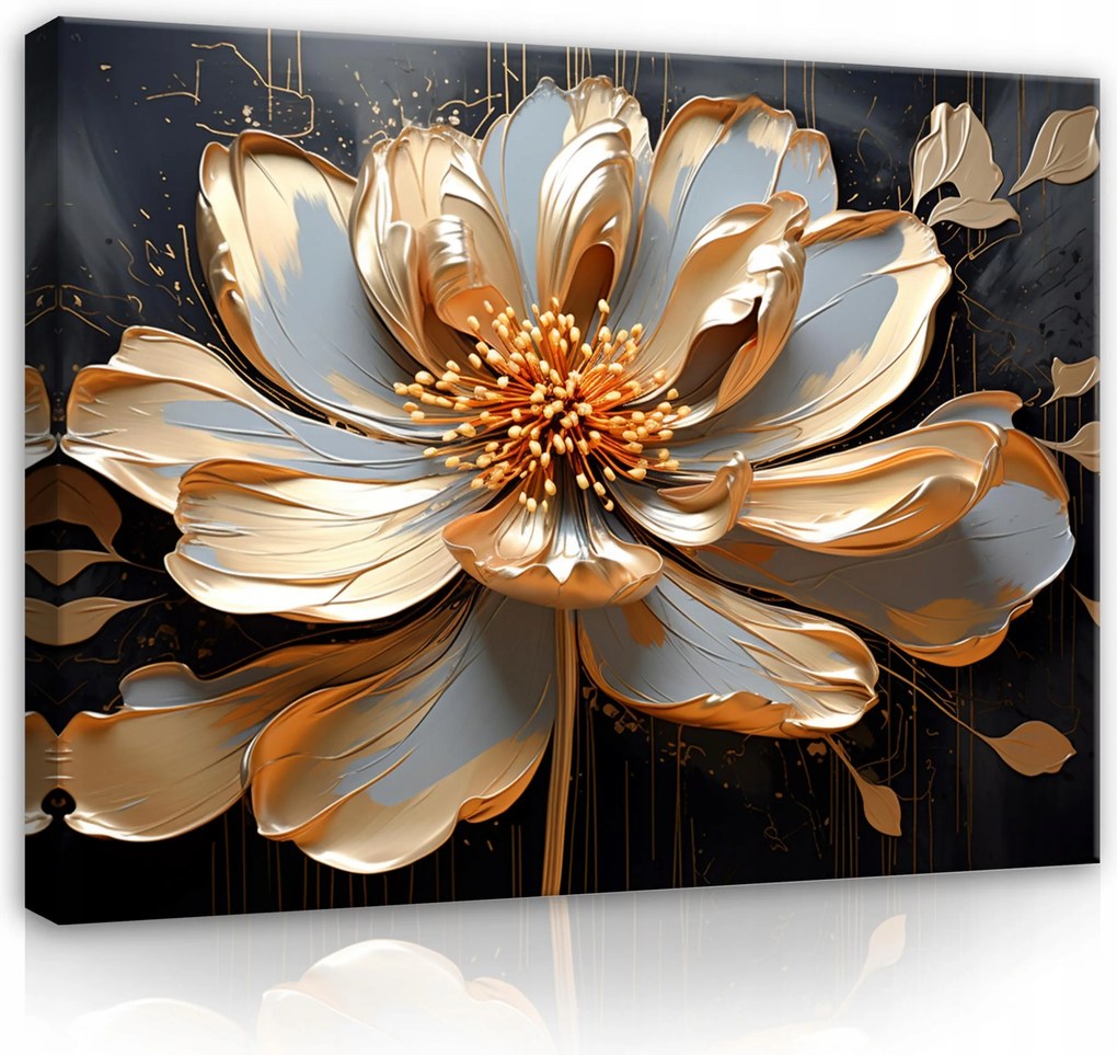 Vászonkép Absztrakt Virág 3D Liliom Vászon Fal Hálószoba Nappali 100x70