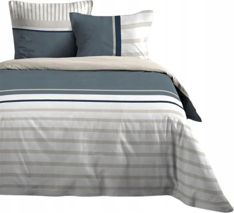 Pamut Ágyneműhuzat Kétszemélyes Csíkos Ágyneműhuzat Garnitúra 240 x 220 cm