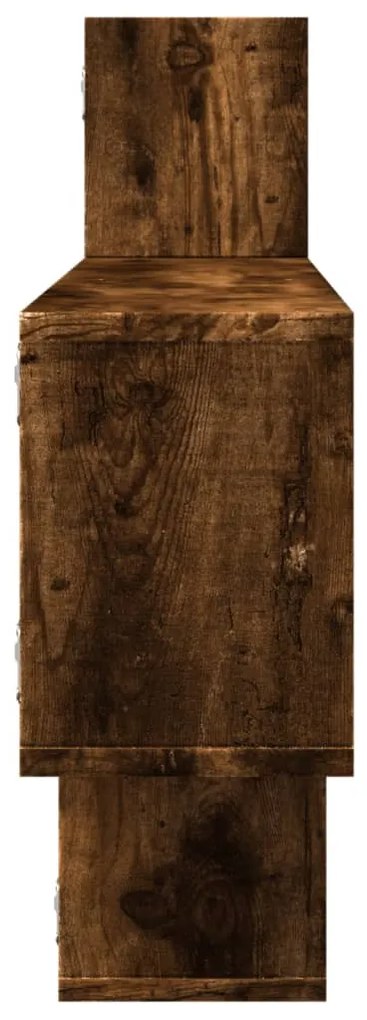 füstös tölgy színű szerelt fa fali polc 167,5 x 18 x 68 cm