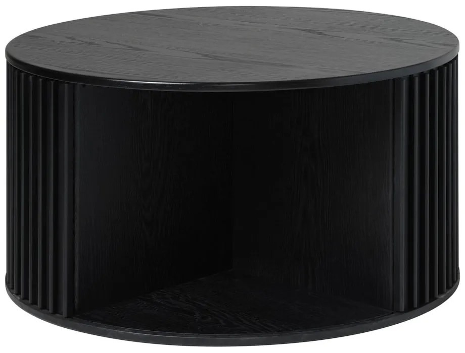Fekete kerek dohányzóasztal ø 85 cm Siena – Unique Furniture