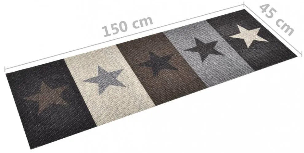 csillagmintás mosható konyhai szőnyeg 45 x 150 cm