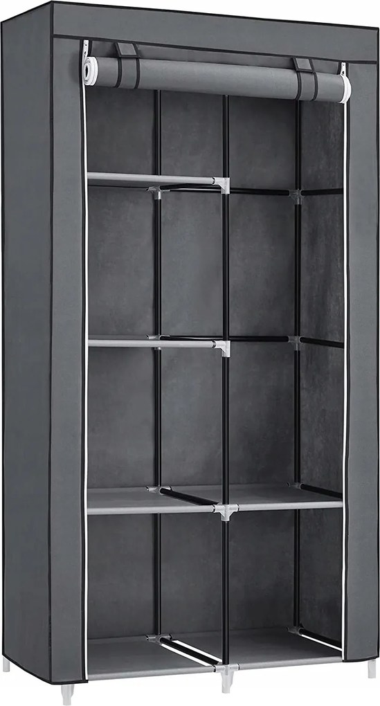 Songmics Loft Szekrény 88X168X45CM Szürke Árnyalatok