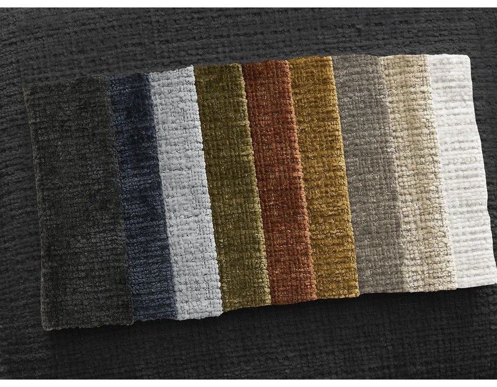 Fekete zsenília sarokkanapé (bal oldali-heverő résszel) Leonore – Bobochic Paris