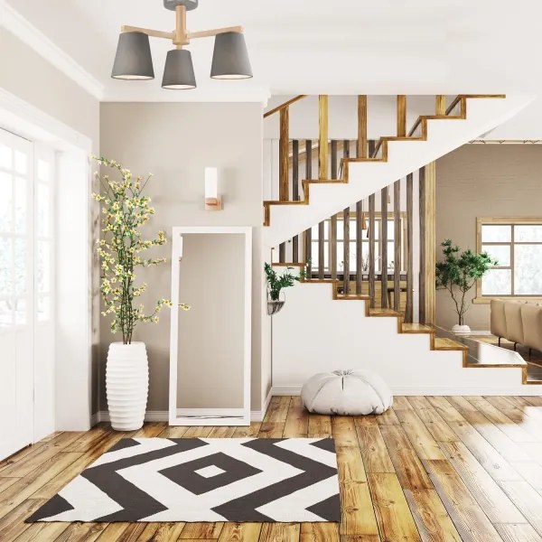 ELLIE 3xE27/60W/230V szürke/bükk mennyezeti lámpa