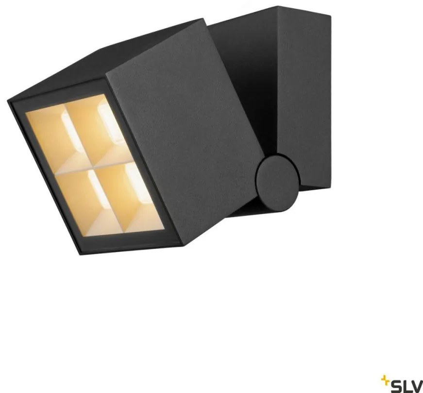 SLV 1007458 CUBE Modern Kültéri Fali Lámpa Antracit LED IP65