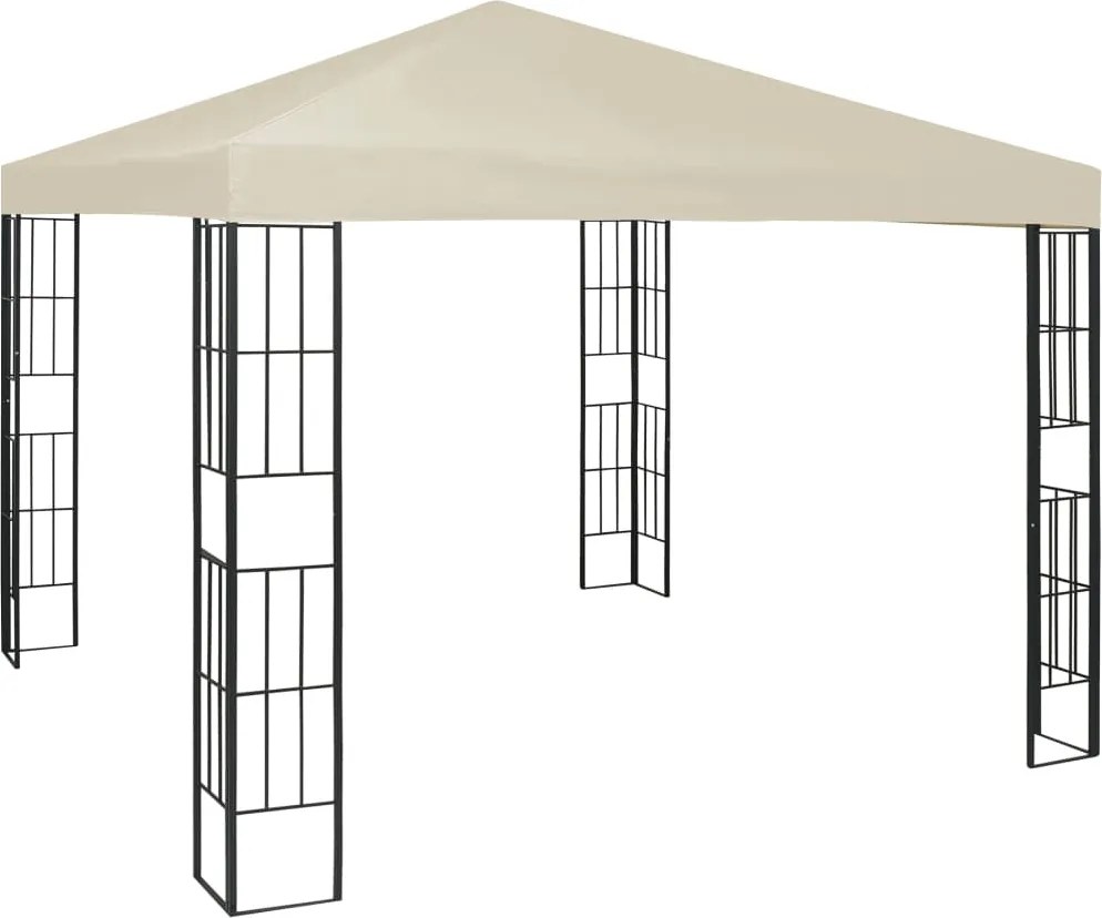 vidaXL krémszínű pavilon 3 x 3 m