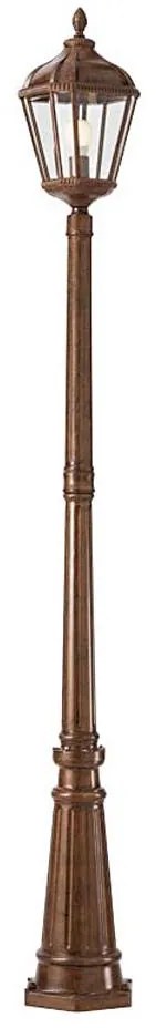 Redo 9662 - Kültéri lámpa ESSEN 1xE27/70W/230V 221,5 cm IP44 barna/patina