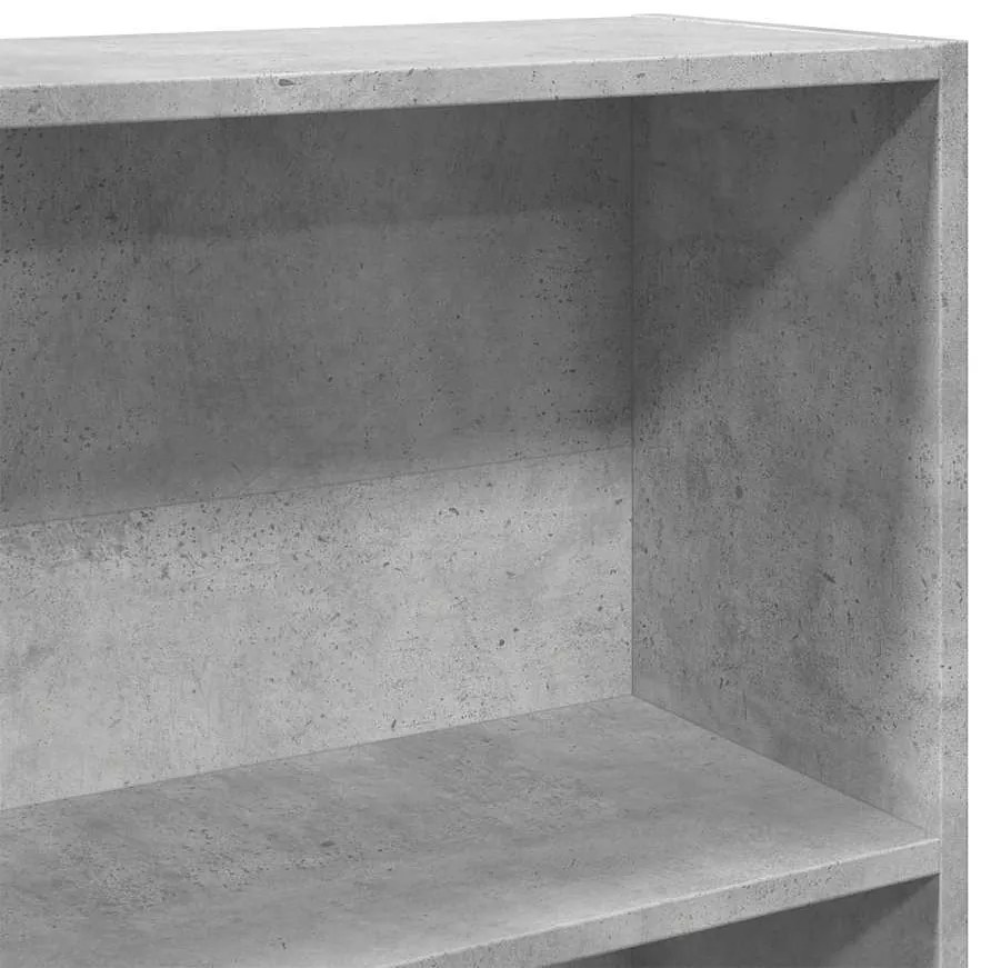 betonszürke szerelt fa könyvszekrény 80 x 30 x 189 cm