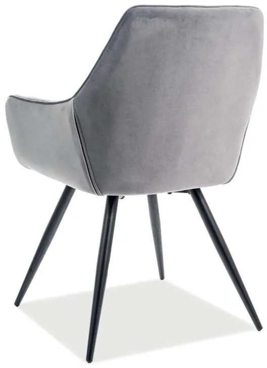 Linea Velvet karosszék szürke